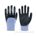 Guantes de seguridad PU de acero inoxidable anti -cortes Hestax